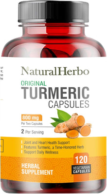 Turmeric Capsules – Joint Health & Wellness, 120 Veg Caps